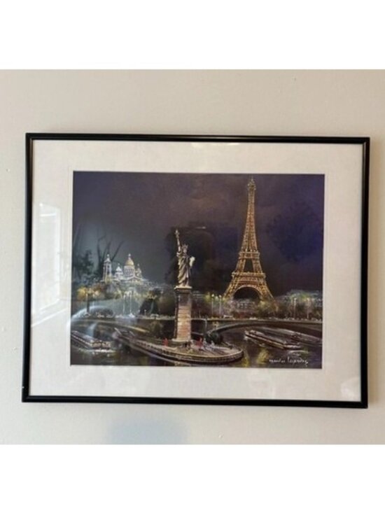Other - Paris La Liberte Taus La Lumi Print French Artist Maurice Legendre Black Frame